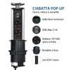 EXTRASTAR Retractable Desk Socket with 2 USB 3 Italian Sockets