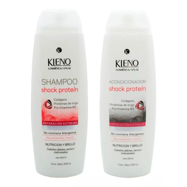 Kleno Kit Shock Protein Shampoo + Acondicionador Reparacion