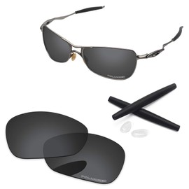 PapaViva Replacement Lenses for Oakley Crosshair 1.0 2005 Sunglass Solid Black Polarized
