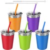 ShineMe 5Pack Kids Cups with Straws and Lids Spill Proof,