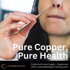 CopperVive Pure Copper Nose Wand Nose Stick Nose Zap Tool for Cold Protection
