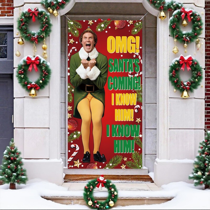 Funny Christmas Banner Happy Xmas Backdrop Sign Funny Winter Xmas