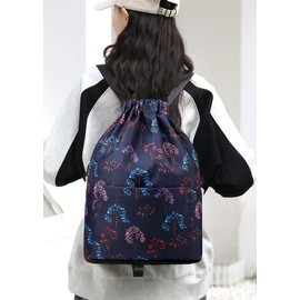 FAVORTALK Waterproof Drawstring Bag Large Gym Bags Drawstring Waterproof Lightweight Drawstring Backpack Foldable String Bag for Hiking Travel Holidays,D39909