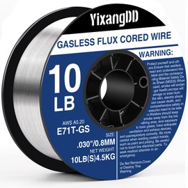 1-Pack 0.030" Flux Core Welding Wire, E71T-GS Low Splatter Gasless Mild Carbon Steel Mig Welding Wire, Compatible With Most Welder, 10-Pound Each