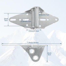 6 Pack Garage Door Hinges Heavy Duty 16'x7' or 18'x7' Steel Garage Door Hardware Kit with Galvanized Finish Garage Door Accessories for Residential/Light Commercial Garage Door Replacement Parts