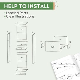 DEVAISE 4 Drawer File Cabinet with Lock, Vertical Filing Cabinet for A4/Letter Size Files, Wood Storage Organizer for Home Office, White