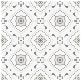 MORCART Peel and Stick Floor Tile - 20 PCS, 12" x 12" Vinyl Flooring - Waterproof Self-Adhesive Floor Tile for Wall Backsplashes, Bathroom, Kitchen - Gray Retro Design Look
