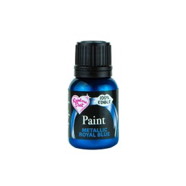 RAINBOW DUST Pearl Food Colouring, Edible Paint in Pearlescent Colours, Ready to Use, Easy to Apply, Create Cakes & Cupcakes with an Indulgent Shimmer - Royal Blue 25ml