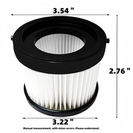 Compatible With Dewalt Vacuum Filter DCV501HB DCV5011H Attachments Replacement HEPA Filters, Fits Dewalt 20V Cordless Handheld Vacuum Cleaner, Includes 2 Cleaning Brushes, Washable And Reusable (6pk)