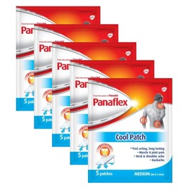 Panaflex Cool Cooling Patches - Fast Action 80 Seconds - Neck, Back, Shoulder, Knee, Muscle, Pack of 25
