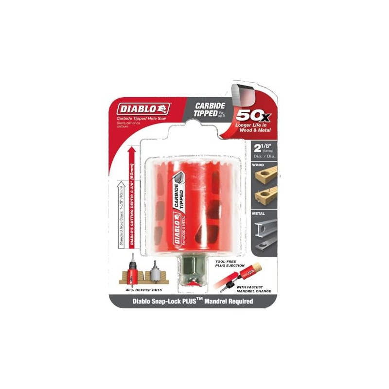 Diablo Carbide Teeth Hole Saw for Wood and Metal -