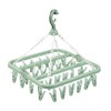 QUINTRA Foldable Clothes Hanger, 32 Clips, Multifunctional Windproof Sock Clip,