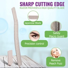 Dermaplaning Blades for Face | Face Blades for Women | Face Razors for Women Dermaplaning | Facial Hair Remover for Women | Face Razors for Women | Removes Peach Fuzz & Exfoliates Skin | Dermaplane