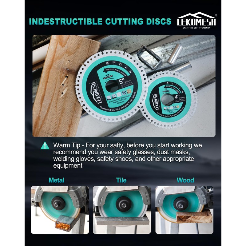 Diamond Brazed Multifunctional Saw Blade 3PCS - 5 Inch Diamond