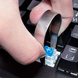 Granvela Herramienta extractora de interruptores para teclado mecánico, acero inoxidable, paquete de 2