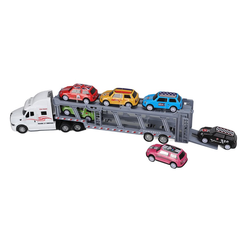 1:48 Carrier Truck Toy Model Alloy Detachable Six Car Kids
