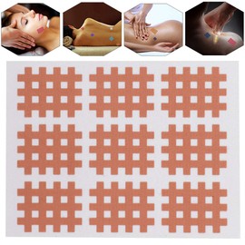 10 PCS Elastic Spiral Cross Kinesiology Tape Physical Therapy Cross Tape, Athletic Sports Lifting Tape, for Back, Knee, Shoulder, Ankle, Wrist, Foot, Elbow, Arm(10 PCS-Skin Color)