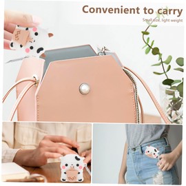 KOMBIUDA Cute Cow Earphone Sleeve Case Wireless Earbud Cover Compatible with Airpods Palm Protective Shell Access to Charging Ports Dual Charging Support for Everyday Use