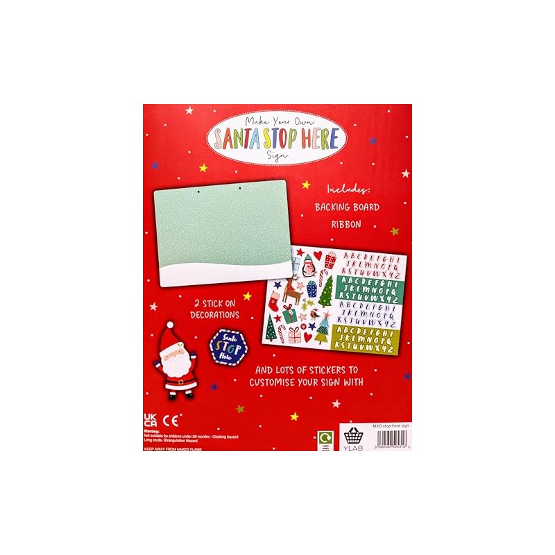 Make Your Own Santa Stop Here Sign - Christmas Craft