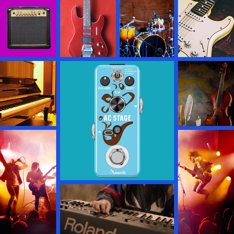 Amuzik Pedal Guitar Effect AC Stage Analog Effect Pedal Simulator