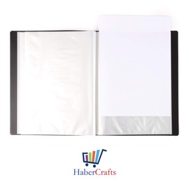 A4 Display Book Certificate Folder 20 Pocket Display Folders with Plastic Pockets Presentation Folder with Plastic Sleeves Polly Pocket Folder File (A4 Size - 20 Pockets - 40 Views - 3 Display Books)