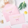 Crisky Bow Thank You Cards with Envelopes Baby Shower Pink