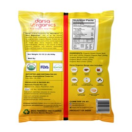 Darsa Organics Mix Lentils 2 lb | Indian Panchmel Dal | USDA Organic | Non-GMO | Chemical-Free | Premium Quality Kosher