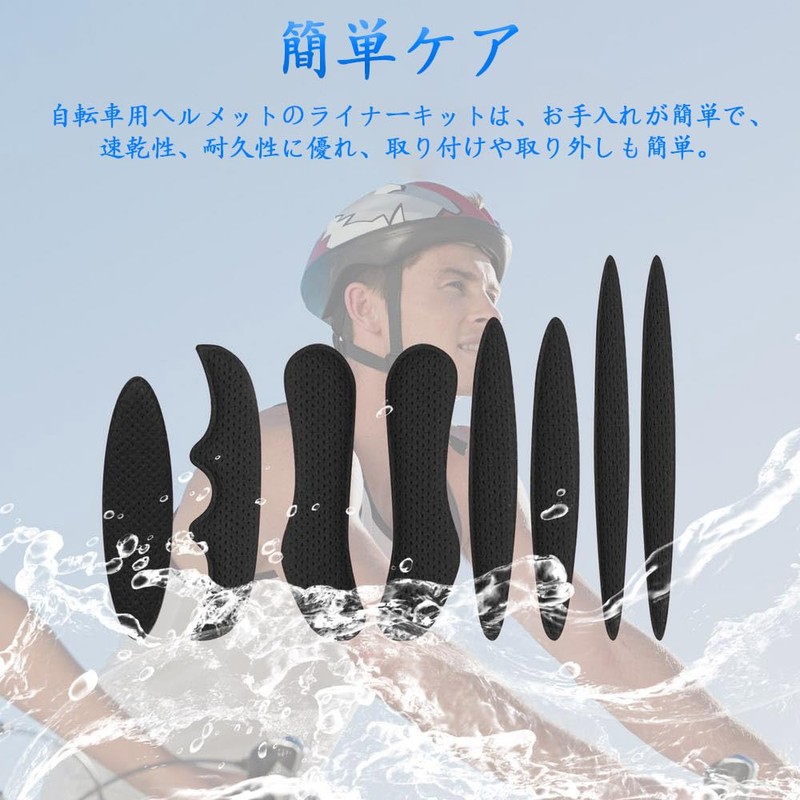 SSZYMAOYI Helmet Inner Pad, Size Adjustment, Sponge, Set of 27,