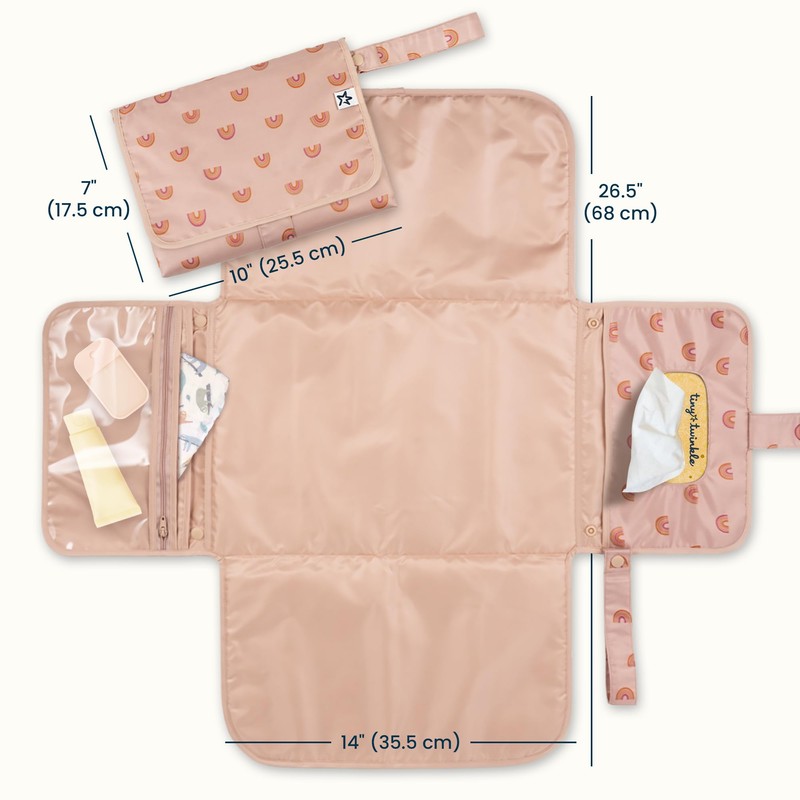 Tiny Twinkle Portable Diaper Changing Pad | Waterproof, Wipeable &