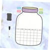 STOBOK Creative Erasable Fridge Reminder Board Magnet Sticker with Pen
