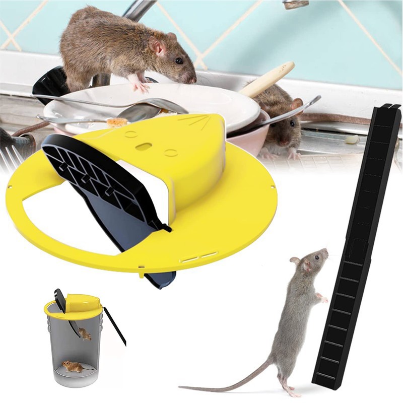Mouse Trap, Humanized Mousetrap with Flip and Slide Lid, Trap