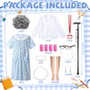 Joyesplay Kids Old Lady Costume, Granny Costume for Girls 100th