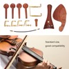 4/4 Wood Violin Parts Tailpiece Chinrest Tuning Pegs Metal Tail