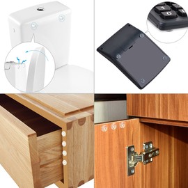 Tenn Well Doorstop Cushion, 150 Pieces, 3 Shapes, Soft Cushion, Impact Noise and Scratch Prevention, Anti-Slip (Transparent)