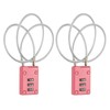 PATIKIL 3 Digit Cable Combination Lock, 2 Pcs Cable Lock