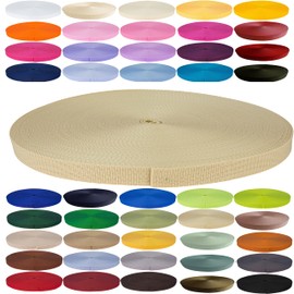 KBBB Webbing 2m or 5m Long - 50 Colours Widths 10mm 15mm 20mm 25mm 30mm 40mm 50mm Polypropylene