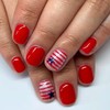 Independence Day Press on Nails Short Square False Nails with
