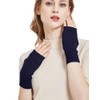 Novawo Wool Blend Fingerless Gloves Arm Warmers Soft Texting Gloves