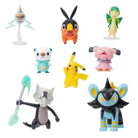 PKW - Battle Figure Multipack (8PK: Tepig, Oshawott, Snivy with Stand, Rotom with Stand, Pikachu #5, Snubull, Alolan Marowak, Luxio) W12