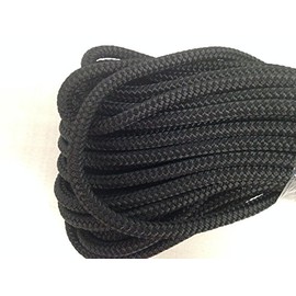 Double Braid Polyester Rope Black 5/16 Inch by 100 Feet