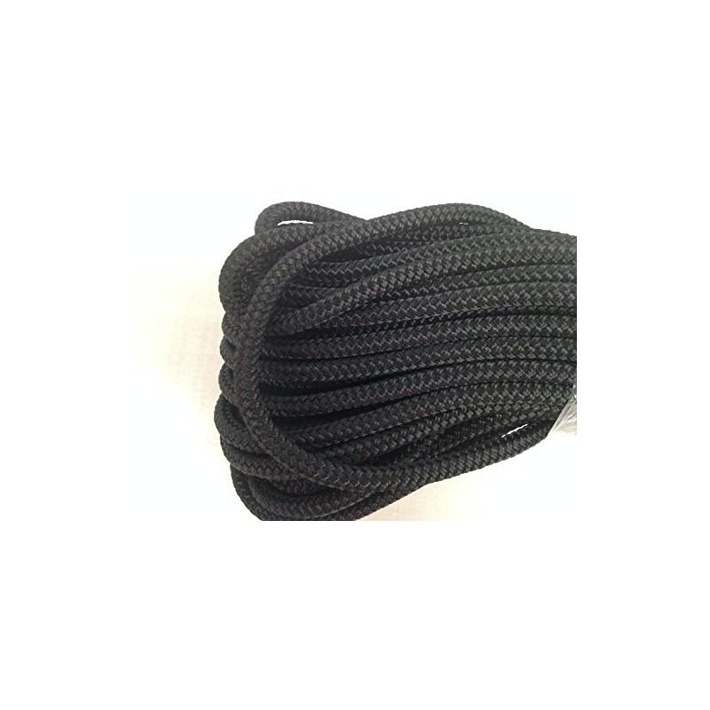 Double Braid Polyester Rope Black 5/16 Inch by 100 Feet