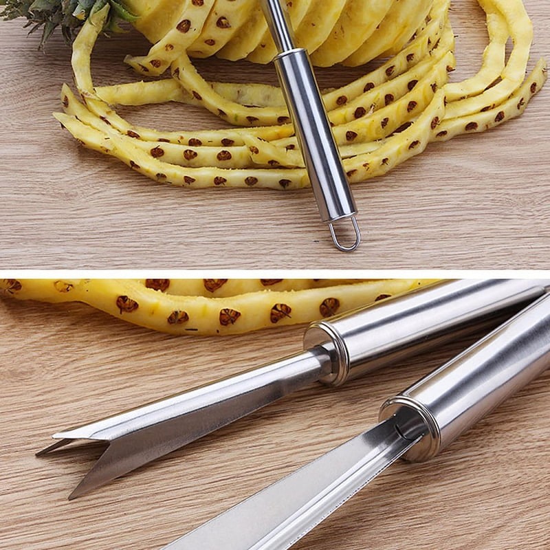 Silver Pineapple Eye Peeler Remover Tool, Multipurpose Pineapple Eye Clip,Pineapple