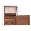 Greenburry Wallet with deer motif, leather wallet for hunters, brown