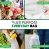 100 White Plastic Carrier Bags – Vest-Style with Handles for