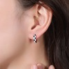 coadipress Cute Checker Small Hoop Earrings for Women Dainty Checkered