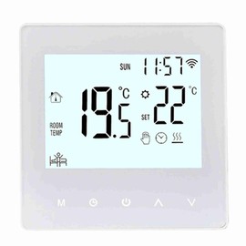 Smart Tuya Thermostat Programmable Digital LCD Display Underfloor Heating Temperature Controller and Energy Efficiency Applicable Home (W-2)