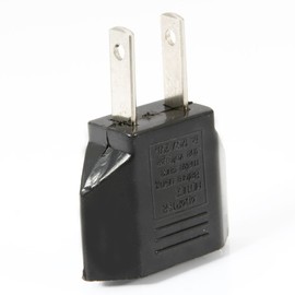ANRANK E-U1009618AK EU Europe to US USA Travel Power Plug Adapter Converter (Black, 2-Pack)