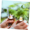 ABOOFAN 6Pcs Desktop Bunny Ornament Lovely Rabbit Figurines for Micro