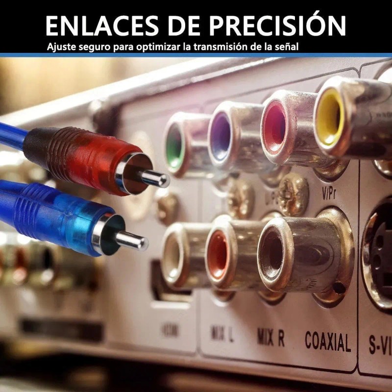 2pzs Cable Y Rca 2 Machos A 1 Hembra Profesional