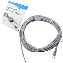 HQRP 36ft Shark Vacuum Power Cord Replacement, Compatible with Navigator Lift-Away Pro NV355 NV356 NV357 & Rotator NV501 NV502 NV450, UL Listed, Polarized Plug